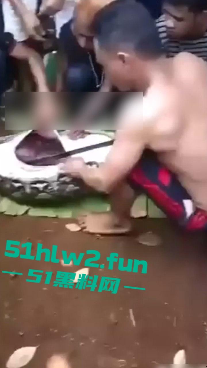 印尼猎奇事件,一妇女在回家途中遭蟒蛇袭击,将其缠绕致死后将妇女吞入腹中被村民发现将蟒蛇打死。-2